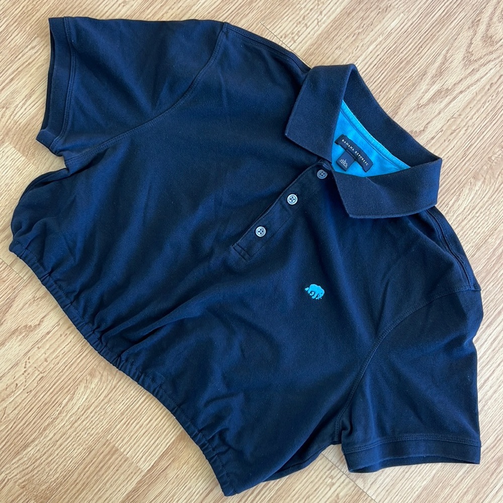 Cropped Polo Shirt Banana Republic Sz L